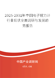 2025-2031年中國(guó)電子握力計(jì)行業(yè)現(xiàn)狀全面調(diào)研與發(fā)展趨勢(shì)報(bào)告