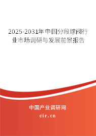 2025-2031年中國(guó)分段球閥行業(yè)市場(chǎng)調(diào)研與發(fā)展前景報(bào)告 2025-2031年中國(guó)分段球閥行業(yè)市場(chǎng)調(diào)研與發(fā)展前景報(bào)告
