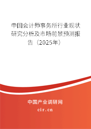 中國會(huì)計(jì)師事務(wù)所行業(yè)現(xiàn)狀研究分析及市場前景預(yù)測報(bào)告（2025年）