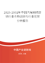 2025-2031年中國汽車網(wǎng)絡(luò)營銷行業(yè)市場調(diào)研與行業(yè)前景分析報告