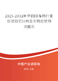2025-2031年中國停車場行業(yè)現(xiàn)狀研究分析及市場前景預(yù)測報(bào)告