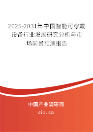 2025-2031年中國智能可穿戴設(shè)備行業(yè)發(fā)展研究分析與市場前景預(yù)測報(bào)告