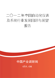 二〇一二年中國(guó)自動(dòng)化儀表及系統(tǒng)行業(yè)發(fā)展回顧與展望報(bào)告