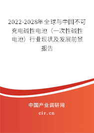 2022-2028年全球與中國不可充電堿性電池（一次性堿性電池）行業(yè)現(xiàn)狀及發(fā)展前景報告