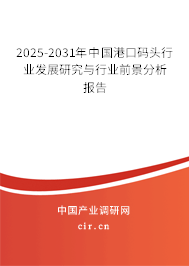2025-2031年中國港口碼頭行業(yè)發(fā)展研究與行業(yè)前景分析報(bào)告
