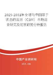 2025-2031年全球與中國基于狀態(tài)的監(jiān)測（CBM）市場調(diào)查研究及前景趨勢分析報告