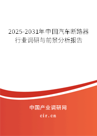 2025-2031年中國(guó)汽車斷路器行業(yè)調(diào)研與前景分析報(bào)告