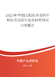 2025年中國太陽能多晶硅市場(chǎng)現(xiàn)狀調(diào)研與發(fā)展趨勢(shì)預(yù)測(cè)分析報(bào)告