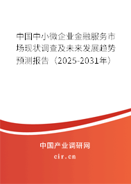 中國(guó)中小微企業(yè)金融服務(wù)市場(chǎng)現(xiàn)狀調(diào)查及未來(lái)發(fā)展趨勢(shì)預(yù)測(cè)報(bào)告（2025-2031年）