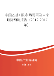 中國乙基C酸市場調(diào)研及未來趨勢預測報告(2012-2017年) 中國乙基C酸市場調(diào)研及未來趨勢預測報告(2012-2017年)