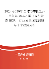 2024-2030年全球與中國(guó)2,2-二甲氧基-苯基乙酮（光引發(fā)劑 BDK）行業(yè)發(fā)展深度調(diào)研與未來(lái)趨勢(shì)分析