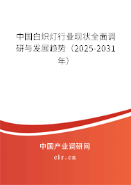 中國(guó)白熾燈行業(yè)現(xiàn)狀全面調(diào)研與發(fā)展趨勢(shì)（2025-2031年）