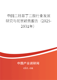 中國二羥基丁二酸行業(yè)發(fā)展研究與前景趨勢報(bào)告（2025-2031年）