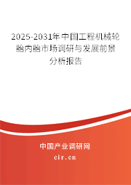 2025-2031年中國工程機械輪胎內(nèi)胎市場調(diào)研與發(fā)展前景分析報告