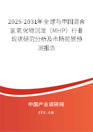 2025-2031年全球與中國混合氫氧化物沉淀（MHP）行業(yè)現(xiàn)狀研究分析及市場前景預(yù)測報告