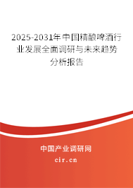 2025-2031年中國精釀啤酒行業(yè)發(fā)展全面調研與未來趨勢分析報告