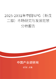 2025-2031年中國NPG（新戊二醇）市場研究與發(fā)展前景分析報告