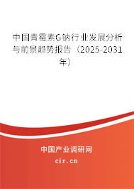 中國青霉素G鈉行業(yè)發(fā)展分析與前景趨勢報告（2025-2031年）