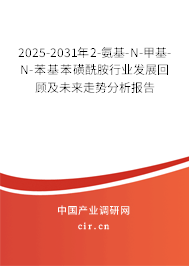 2025-2031年2-氨基-N-甲基-N-苯基苯磺酰胺行業(yè)發(fā)展回顧及未來走勢分析報(bào)告 2025-2031年2-氨基-N-甲基-N-苯基苯磺酰胺行業(yè)發(fā)展回顧及未來走勢分析報(bào)告
