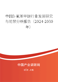 中國(guó)3-氟苯甲醚行業(yè)發(fā)展研究與前景分析報(bào)告（2024-2030年）