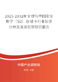 2025-2031年全球與中國安全數(shù)字（SD）存儲(chǔ)卡行業(yè)現(xiàn)狀分析及發(fā)展前景研究報(bào)告