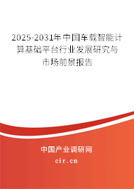 2025-2031年中國車載智能計(jì)算基礎(chǔ)平臺(tái)行業(yè)發(fā)展研究與市場(chǎng)前景報(bào)告