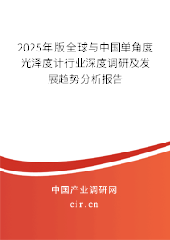 2025年版全球與中國單角度光澤度計(jì)行業(yè)深度調(diào)研及發(fā)展趨勢(shì)分析報(bào)告