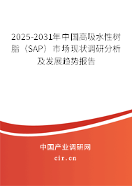 2025-2031年中國高吸水性樹脂（SAP）市場現(xiàn)狀調(diào)研分析及發(fā)展趨勢報告