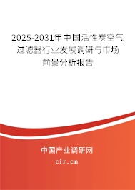 2025-2031年中國活性炭空氣過濾器行業(yè)發(fā)展調研與市場前景分析報告