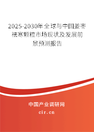2025-2030年全球與中國姜棗祛寒顆粒市場現(xiàn)狀及發(fā)展前景預(yù)測報(bào)告