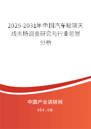 2025-2031年中國汽車玻璃天線市場調(diào)查研究與行業(yè)前景分析