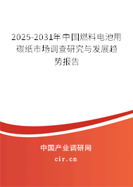 2025-2031年中國燃料電池用碳紙市場調查研究與發(fā)展趨勢報告