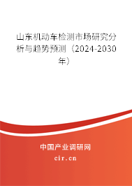 山東機動車檢測市場研究分析與趨勢預(yù)測（2024-2030年）