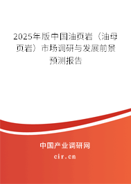 2025年版中國(guó)油頁(yè)巖（油母頁(yè)巖）市場(chǎng)調(diào)研與發(fā)展前景預(yù)測(cè)報(bào)告