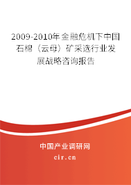 2009-2010年金融危機(jī)下中國石棉（云母）礦采選行業(yè)發(fā)展戰(zhàn)略咨詢報告