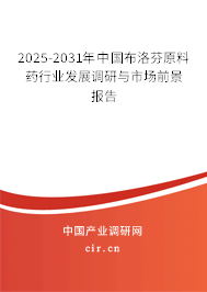 2025-2031年中國(guó)布洛芬原料藥行業(yè)發(fā)展調(diào)研與市場(chǎng)前景報(bào)告