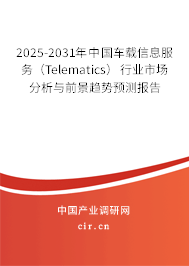 2025-2031年中國(guó)車載信息服務(wù)（Telematics）行業(yè)市場(chǎng)分析與前景趨勢(shì)預(yù)測(cè)報(bào)告