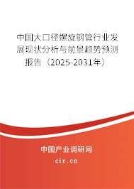 中國大口徑螺旋鋼管行業(yè)發(fā)展現(xiàn)狀分析與前景趨勢預(yù)測報告（2025-2031年）