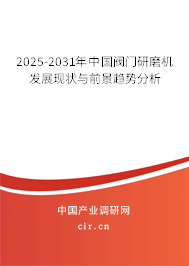 2025-2031年中國(guó)閥門(mén)研磨機(jī)發(fā)展現(xiàn)狀與前景趨勢(shì)分析