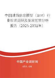 中國建筑信息模型（BIM）行業(yè)現(xiàn)狀調(diào)研及發(fā)展前景分析報(bào)告（2025-2031年）