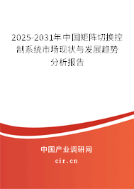2025-2031年中國矩陣切換控制系統(tǒng)市場現(xiàn)狀與發(fā)展趨勢分析報告