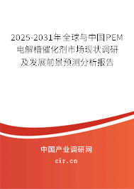 2025-2031年全球與中國PEM電解槽催化劑市場現(xiàn)狀調(diào)研及發(fā)展前景預(yù)測分析報告