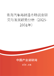 青海汽車再制造市場(chǎng)調(diào)查研究與發(fā)展趨勢(shì)分析（2025-2031年）