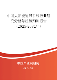 中國太陽能通風(fēng)系統(tǒng)行業(yè)研究分析與趨勢(shì)預(yù)測(cè)報(bào)告（2025-2031年）