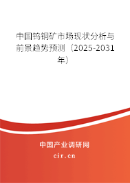 中國鎢銅礦市場現(xiàn)狀分析與前景趨勢預測（2025-2031年）