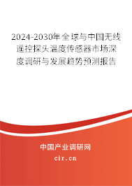 2024-2030年全球與中國無線遙控探頭溫度傳感器市場深度調(diào)研與發(fā)展趨勢預(yù)測報告 2024-2030年全球與中國無線遙控探頭溫度傳感器市場深度調(diào)研與發(fā)展趨勢預(yù)測報告