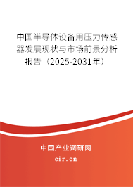 中國半導(dǎo)體設(shè)備用壓力傳感器發(fā)展現(xiàn)狀與市場前景分析報告（2025-2031年）