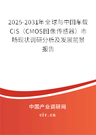 2025-2031年全球與中國(guó)車(chē)載CIS（CMOS圖像傳感器）市場(chǎng)現(xiàn)狀調(diào)研分析及發(fā)展前景報(bào)告