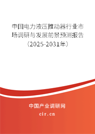 中國電力液壓推動器行業(yè)市場調研與發(fā)展前景預測報告（2025-2031年）