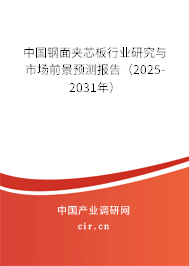 中國鋼面夾芯板行業(yè)研究與市場前景預測報告（2025-2031年）